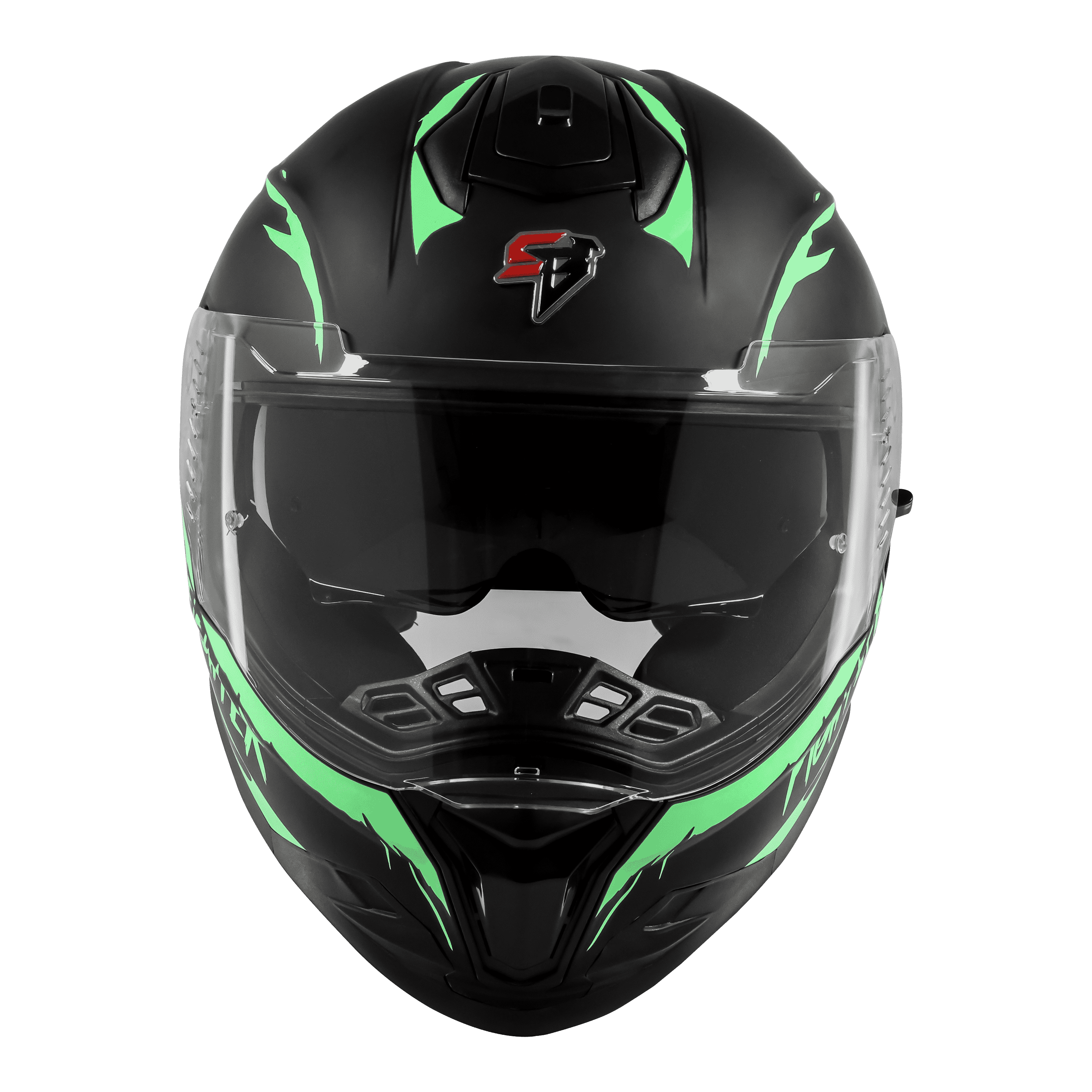 SBH-57 ISS FIGHTER F2 GLOSSY BLACK WITH GREEN